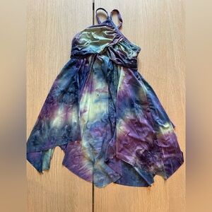Halter dance dress purple Tie-Dye costume
Adult
Small